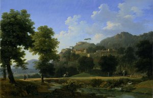 Italian Landscape by Jean Victor Bertin